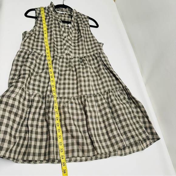 OLIVACEOUS PLAID LINEN MINI DRESS SIZE L NWT - Picture 6 of 8